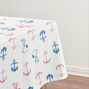 Snoopy Nautical Anchor Pattern Tischdecke