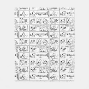 Snoopy Plays Tennis Fleecedecke