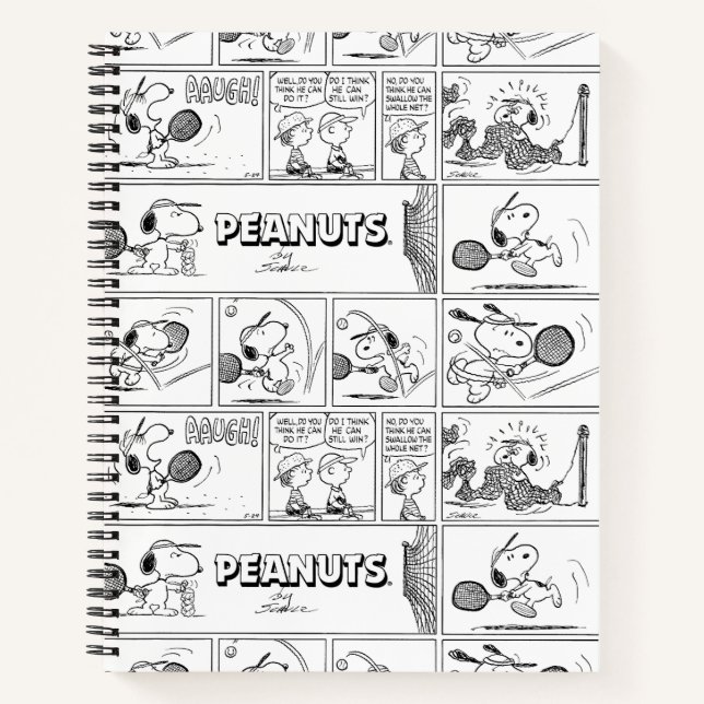 Snoopy Plays Tennis Notizbuch (Vorderseite)