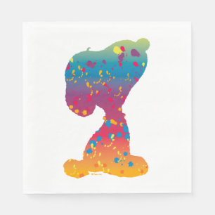 Snoopy Rainbow Graffiti Silhouette Serviette