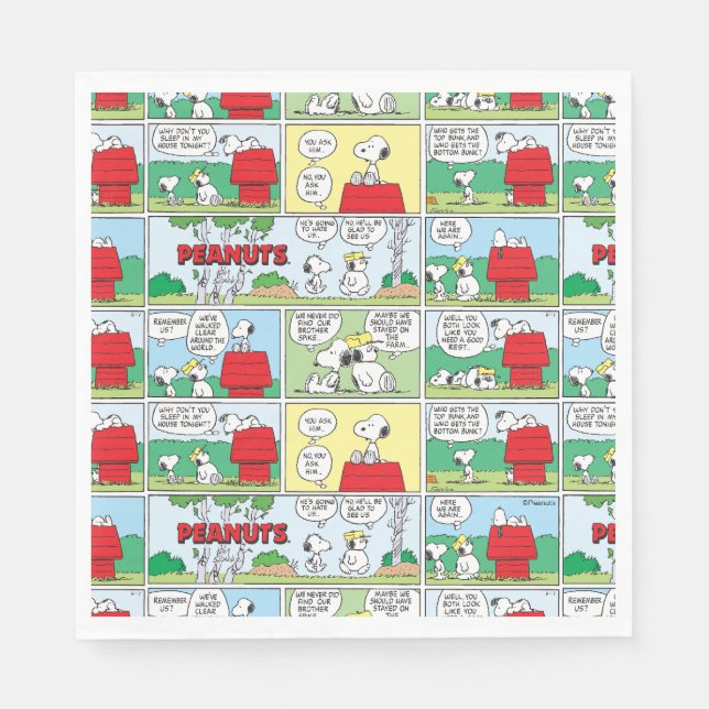 Snoopy & Seine Brüder Andy & Olaf Serviette (Vorderseite)
