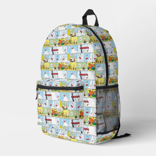 Snoopy Sled Riding Food Disc Bedruckter Rucksack