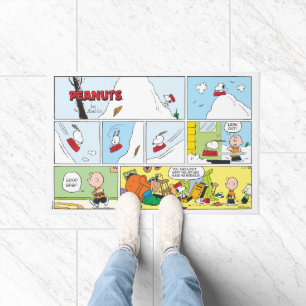 Snoopy Sled Riding Food Disc Fußmatte
