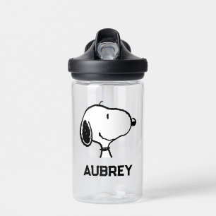 Snoopy Smile Giggle Laugh Name hinzufügen Trinkflasche