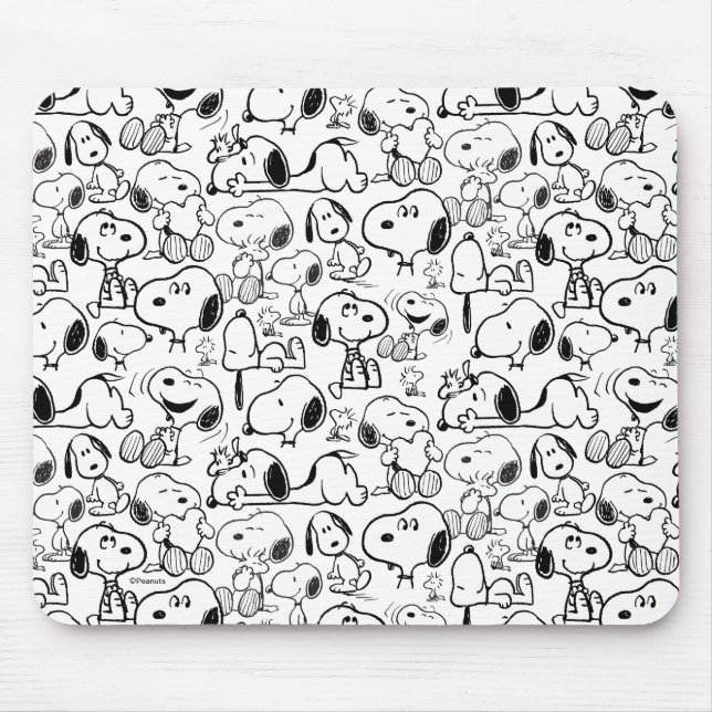 Snoopy Smile Giggle Laugh Pattern Mousepad (Vorne)