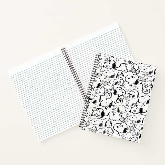 Snoopy Smile Giggle Laugh Pattern Notizbuch (Innenseite)
