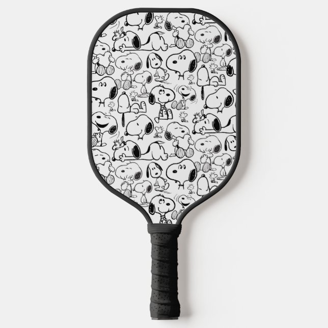Snoopy Smile Giggle Laugh Pattern Pickleball Schläger (Vorderseite)