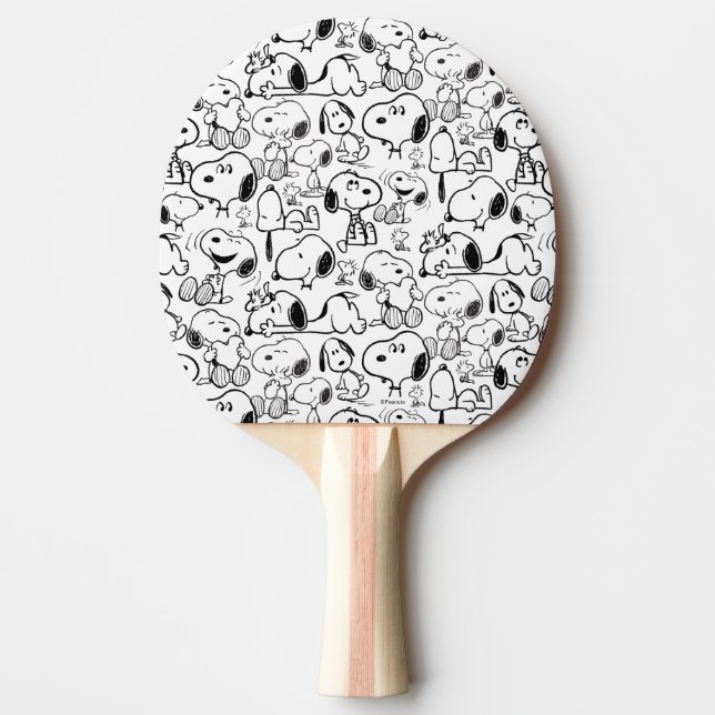 Snoopy Smile Giggle Laugh Pattern Tischtennis Schläger (Vorderseite)