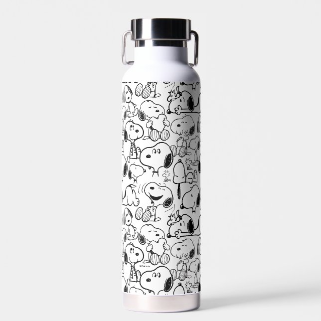 Snoopy Smile Giggle Laugh Pattern Trinkflasche (Vorne)