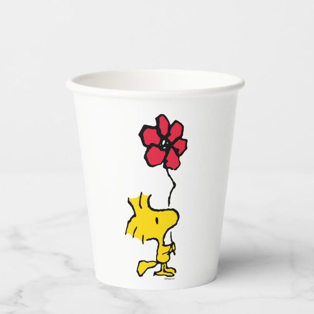 Snoopy So Sweet Blume Muster Pappbecher (Vorderseite)