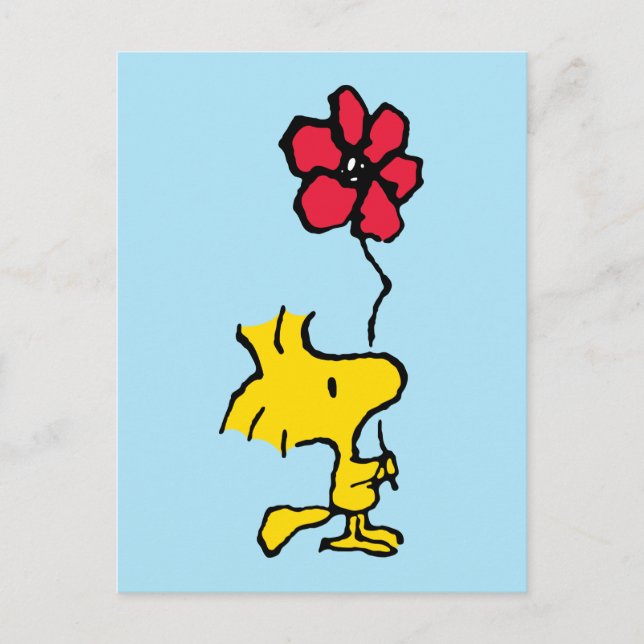 Snoopy So Sweet Blume Muster Postkarte (Vorderseite)