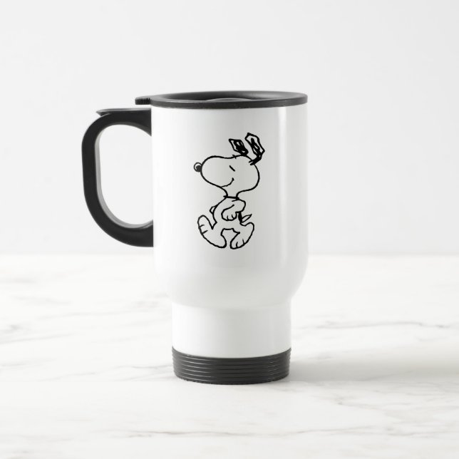 Snoopy So Sweet Blume Muster Reisebecher (Links)