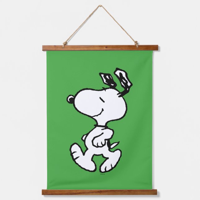 Snoopy So Sweet Blume Muster Wandteppich Mit Holzrahmen (Vorderseite)