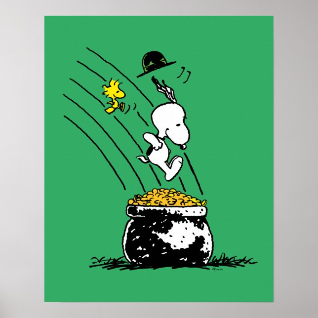 Snoopy springt in den Pot of Gold Poster (Vorne)