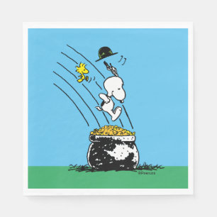 Snoopy springt in den Pot of Gold Serviette