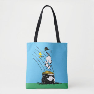 Snoopy springt in den Pot of Gold Tasche