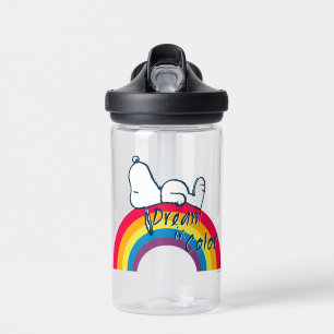 Snoopy   Traum in farbigem Regenbogen Trinkflasche