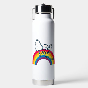 Snoopy Traum in farbigem Regenbogen Trinkflasche