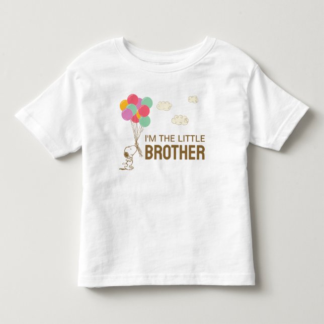 Snoopy und Balloons | Ich bin der kleine Bruder Kleinkind T-shirt (Vorderseite)
