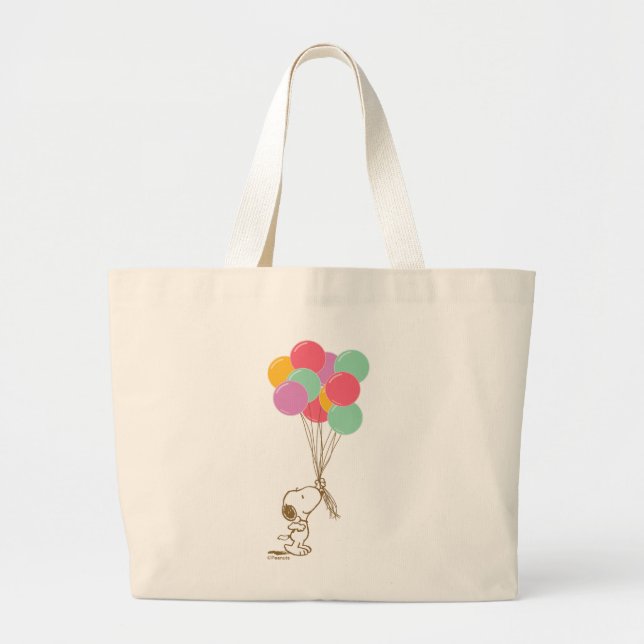 Snoopy und Balloons Jumbo Stoffbeutel (Vorne)