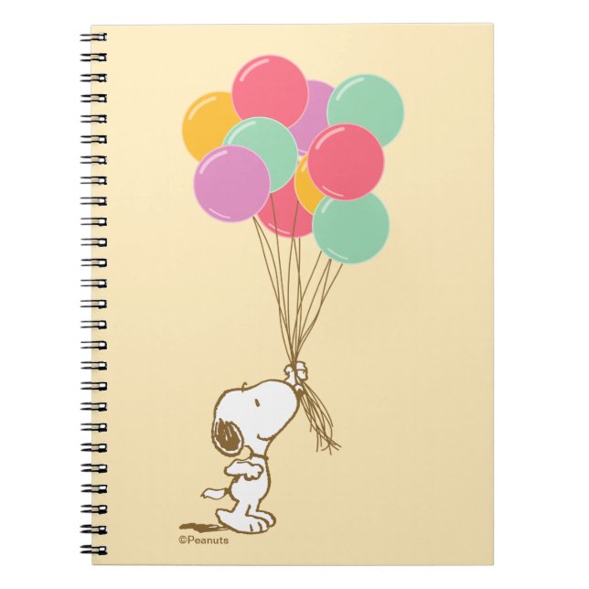 Snoopy und Balloons-Notebook Notizblock (Vorderseite)