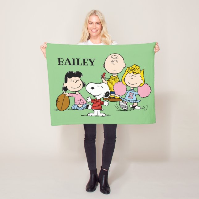 Snoopy und der Gang Play Football Fleecedecke (Beispiel)