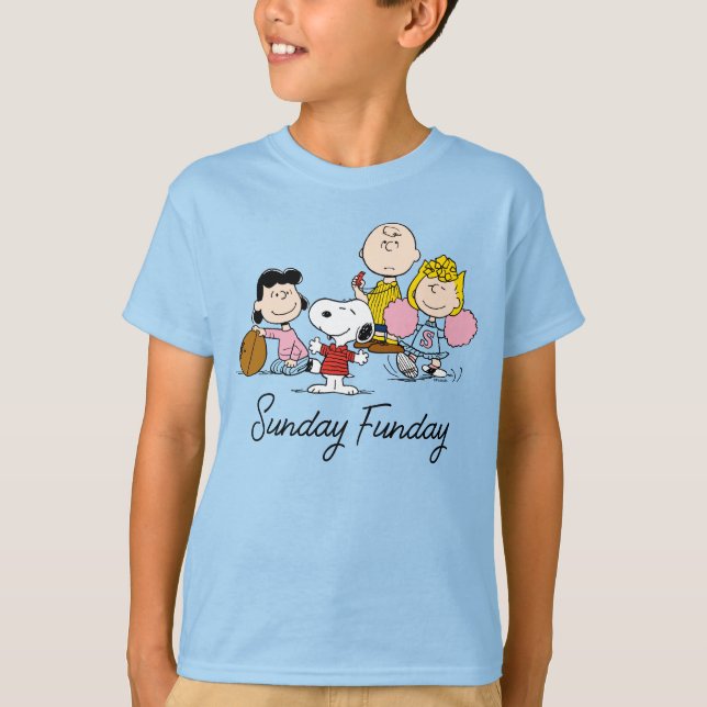 Snoopy und der Gang Play Football T-Shirt (Vorderseite)