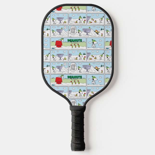 Snoopy und die Zamboni-Crew Pickleball Schläger (Vorderseite)