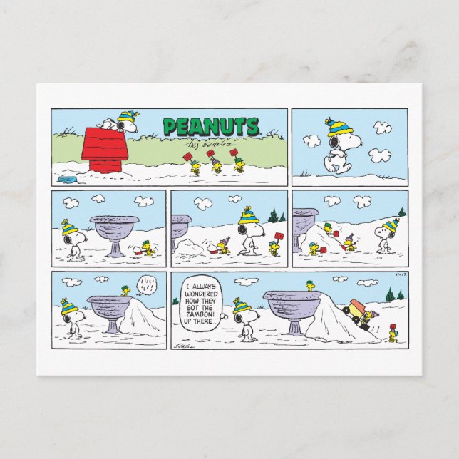 Snoopy und die Zamboni-Crew Postkarte (Vorderseite)