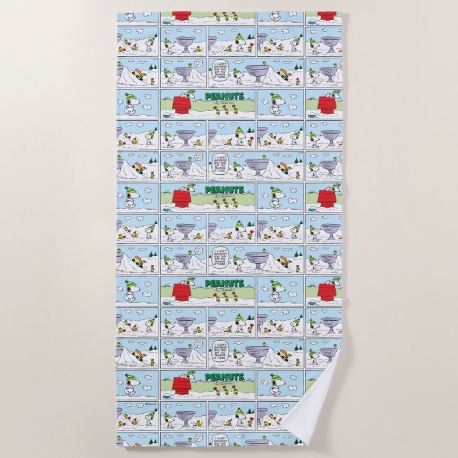 Snoopy und die Zamboni-Crew Strandtuch (Vorderseite)