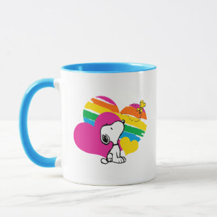 Snoopy und Holz   Rainbow Hearts Tasse