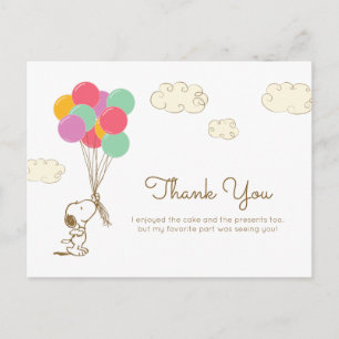 Snoopy und Luftballons Geburtstag Postkarte