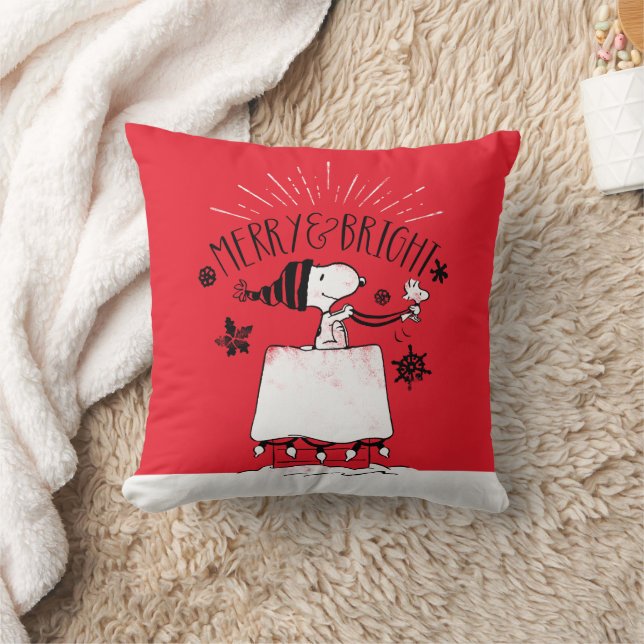 Snoopy und Woodstock - Merry & Bright Kissen (Decke)