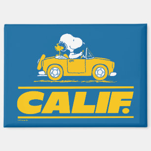 Snoopy und Woodstocks Kalifornien-Rodtrip Magnet
