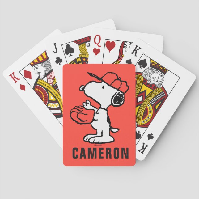Snoopy Varsity Sports Baseball Playing Cards Spielkarten (Rückseite)
