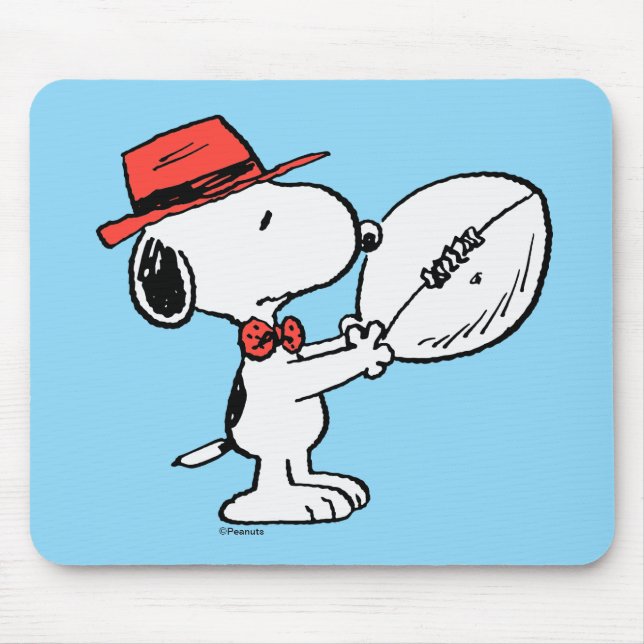 Snoopy Varsity Sports Football Mousepad (Vorne)