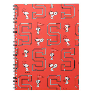 Snoopy Varsity Sports Pattern Notizblock