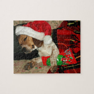 Snoopy wartete Sankt-Weihnachtspuzzlespiel
