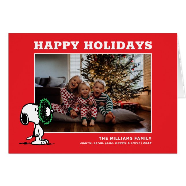 Snoopy Weihnachtsfamilie Foto (Vorderseite (Horizontal))