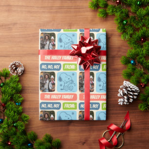 Snoopy Weihnachtswrapping mit Foto Wrapping Pape Geschenkpapier