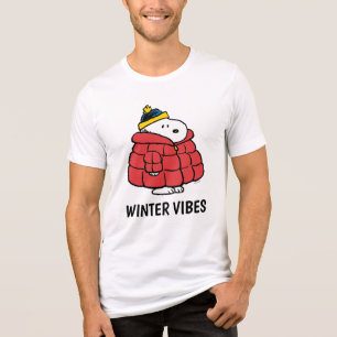 Snoopy Winter in Puffer Coat Tri-Blend-Shirt Tri-Blend Shirt