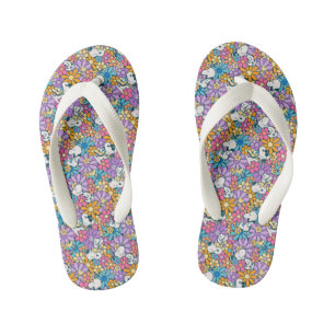 Snoopy & Woodstock Blumenmuster Kinderbadesandalen