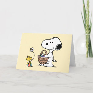 Snoopy & Woodstock   Bonne carte de vacances de Pâ