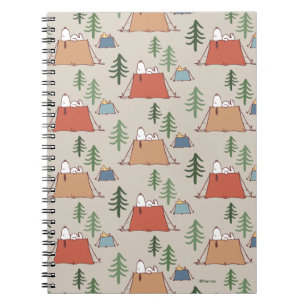 Snoopy & Woodstock Go Camping Pattern Notizblock