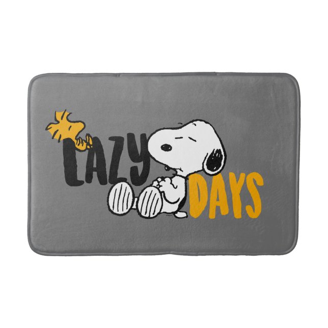 Snoopy & Woodstock | Lazy Day Badematte (Vorderseite)