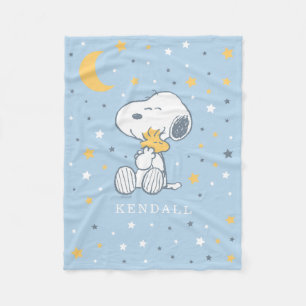 Snoopy & Woodstock Over the Moon Baby Shower Fleecedecke