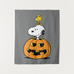 Snoopy & Woodstock Pumpkin Wandteppich