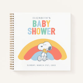 Snoopy & Woodstock Rainbow Baby Shooting Guest Lis Notizbuch