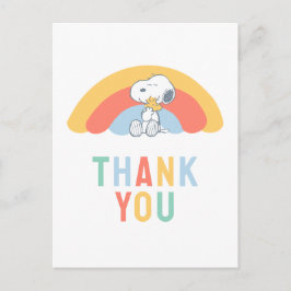 Snoopy & Woodstock Regenbogen-Baby-Shower-Postkart Postkarte