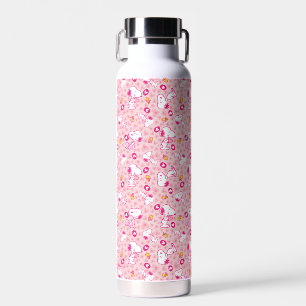 Snoopy & Woodstock rosa Herz Muster Trinkflasche